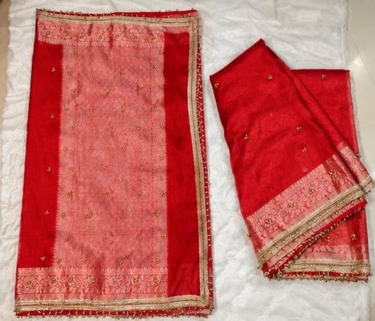 Red Ghungroo Saree
