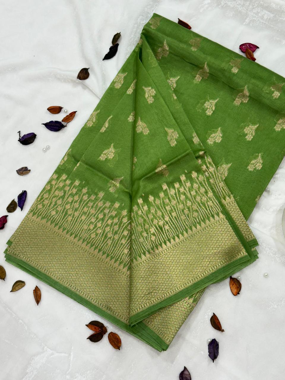 Kora georgette butti silk