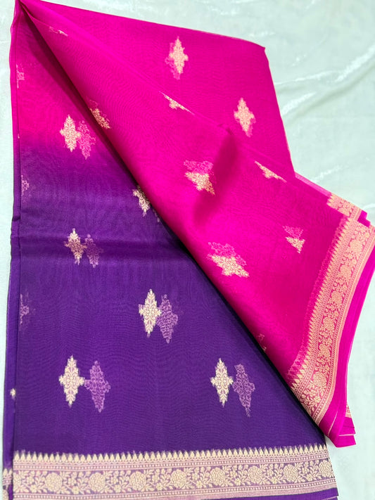 Kora Organza Multi Color Saree