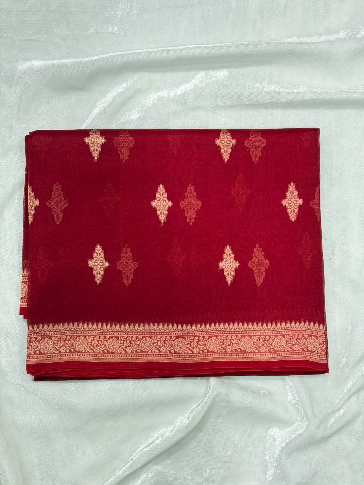 Kora Organza Ruby Red Color