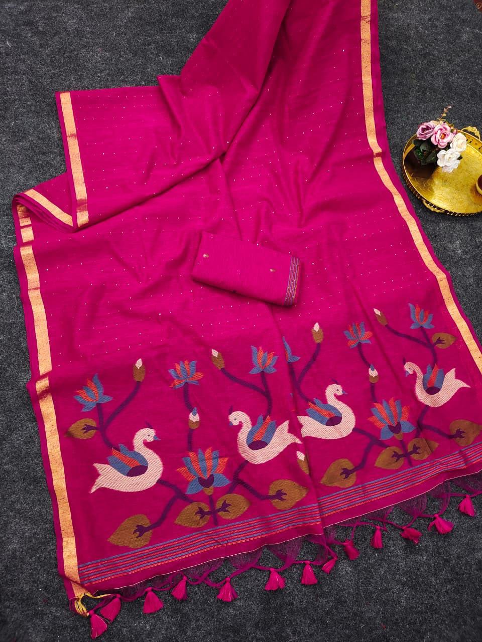 Linen Jute Saree