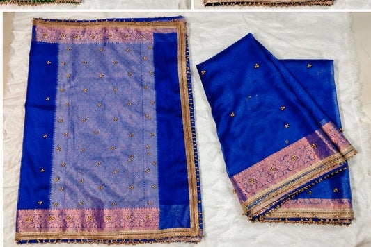 Blue Ghungroo Saree