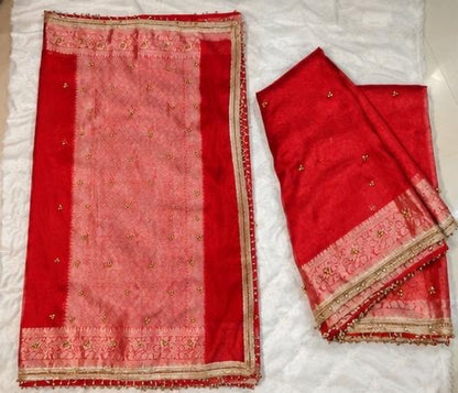 Red Ghungroo Saree