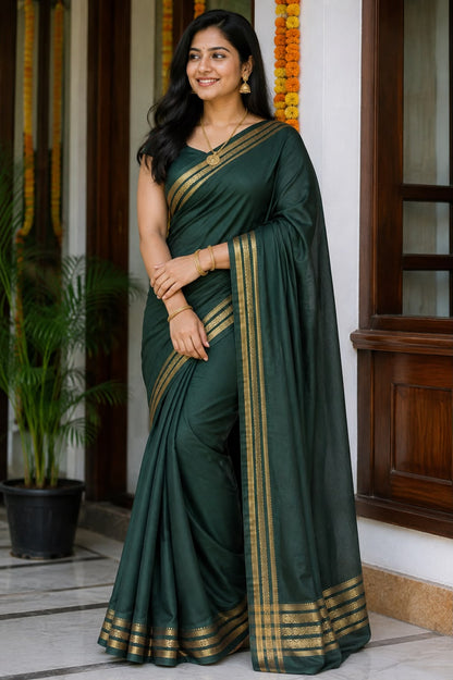 Double boarder Mysore Crepe Silk