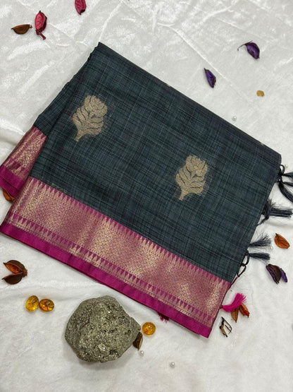 Khadi Silk Grey.