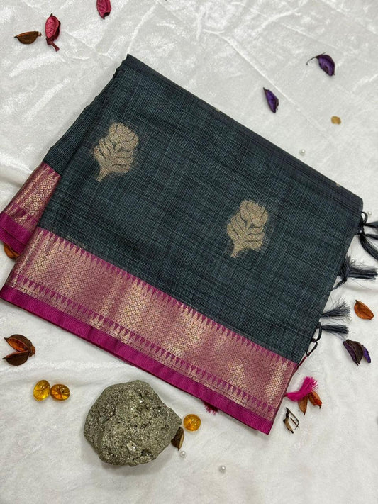 Khadi Silk Grey.