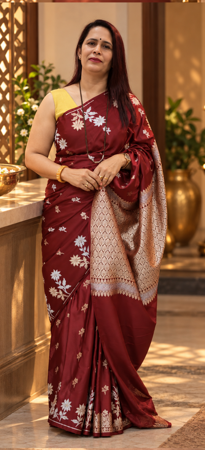 Ek Tara Roopa Sona Mashru Silk