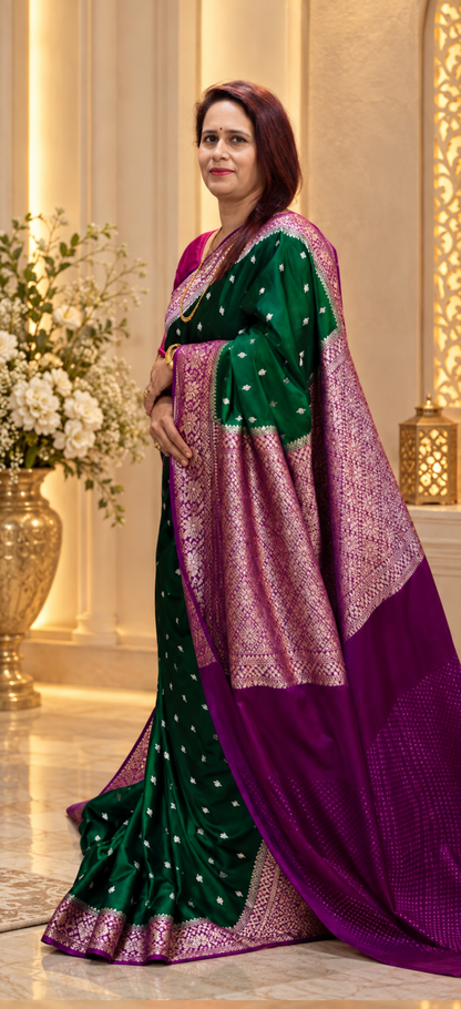Ek Tara Roopa Sona Mashru Silk