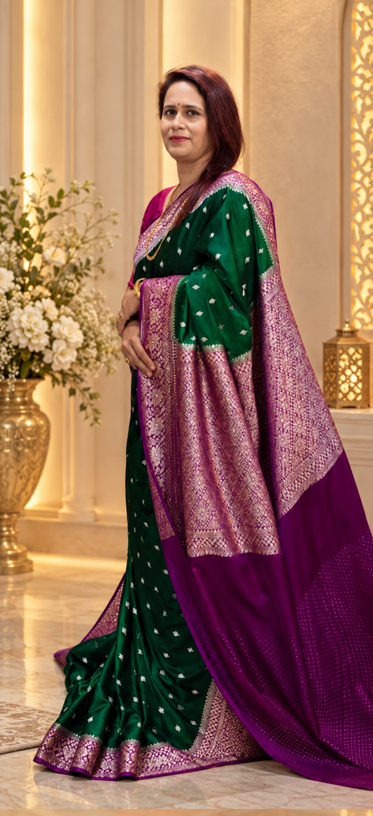 Ek Tara Roopa Sona Mashru Silk