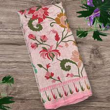 Pink paithani border pure tussar georgette saree