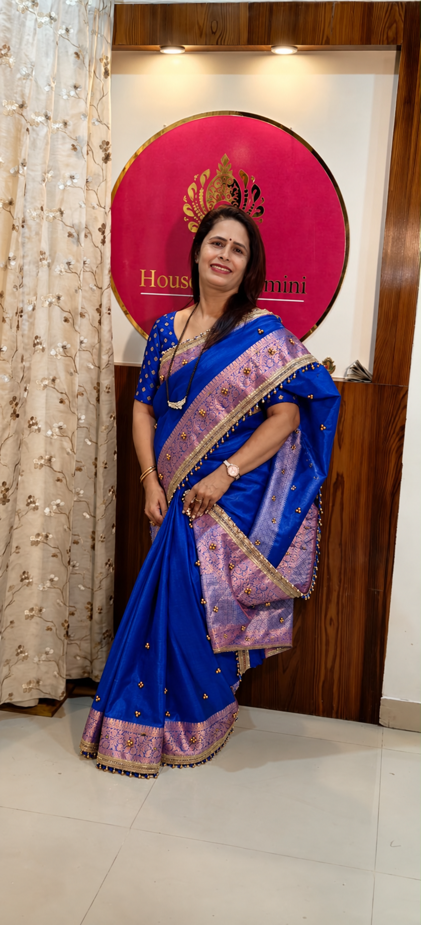 Blue Ghungroo Saree