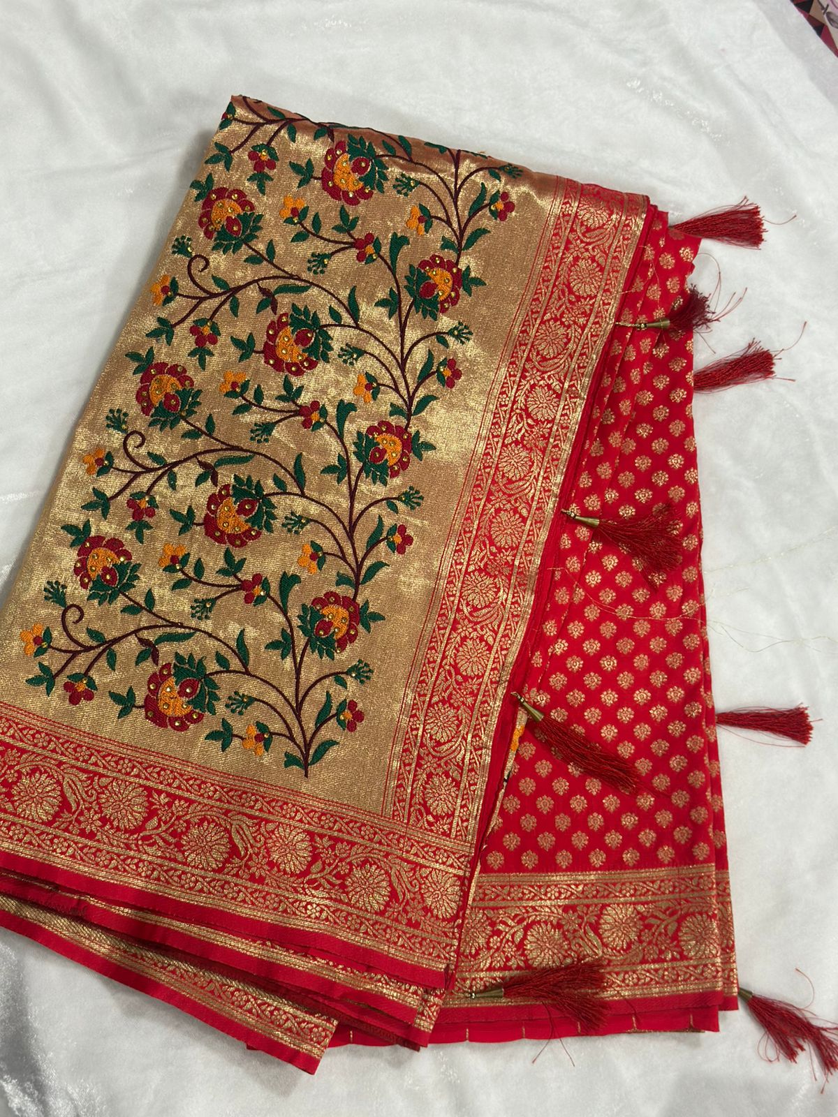 Red Banarasi  Saree