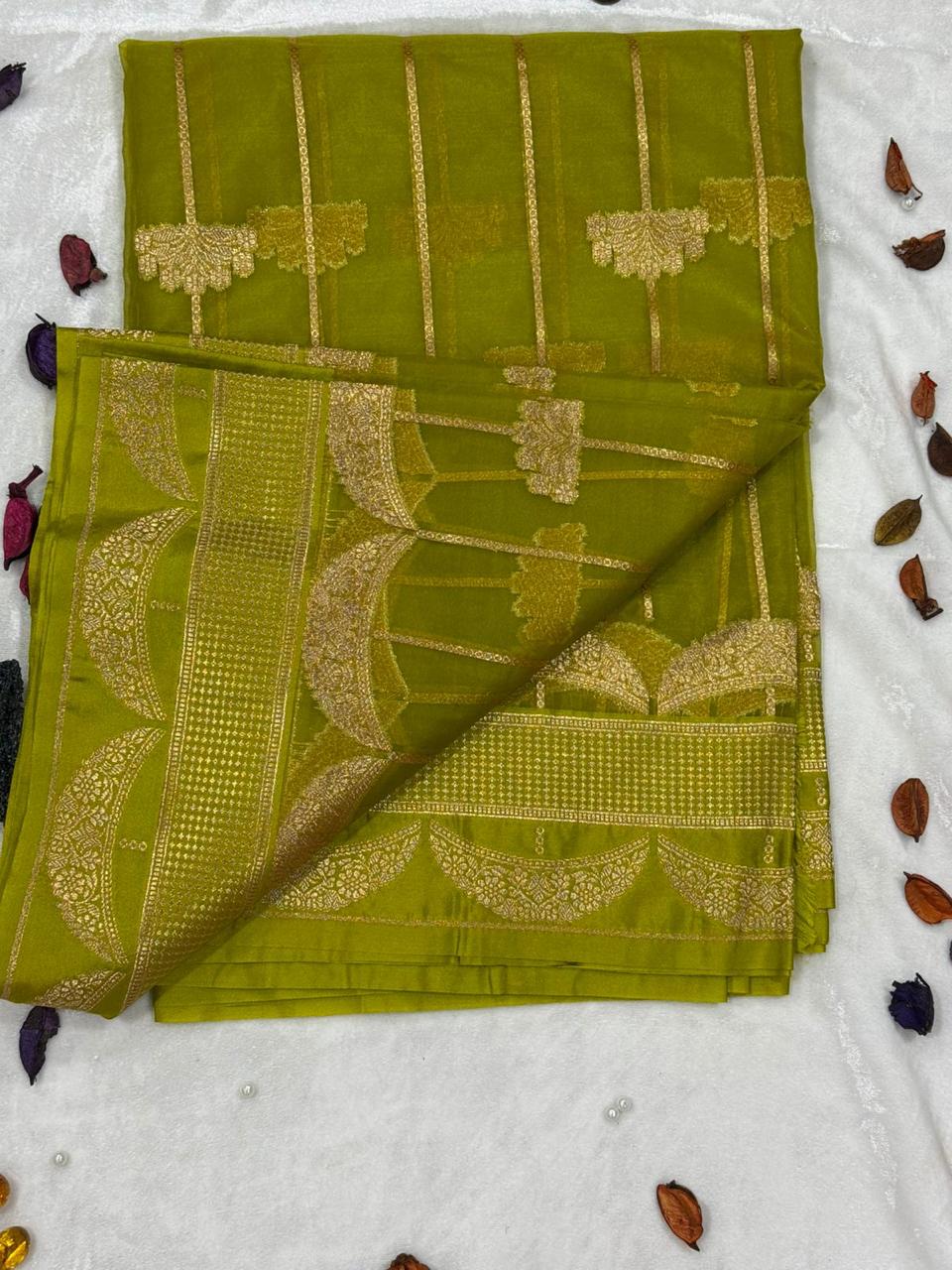 Kora Banaras Satin Border