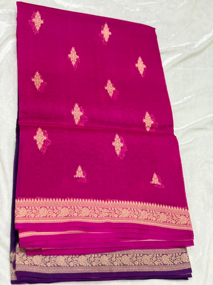 Kora Organza Multi Color Saree