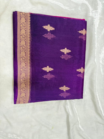 Kora Organza Multi Color Saree