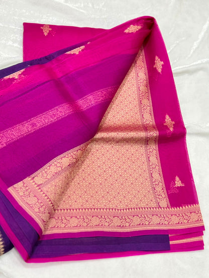 Kora Organza Multi Color Saree