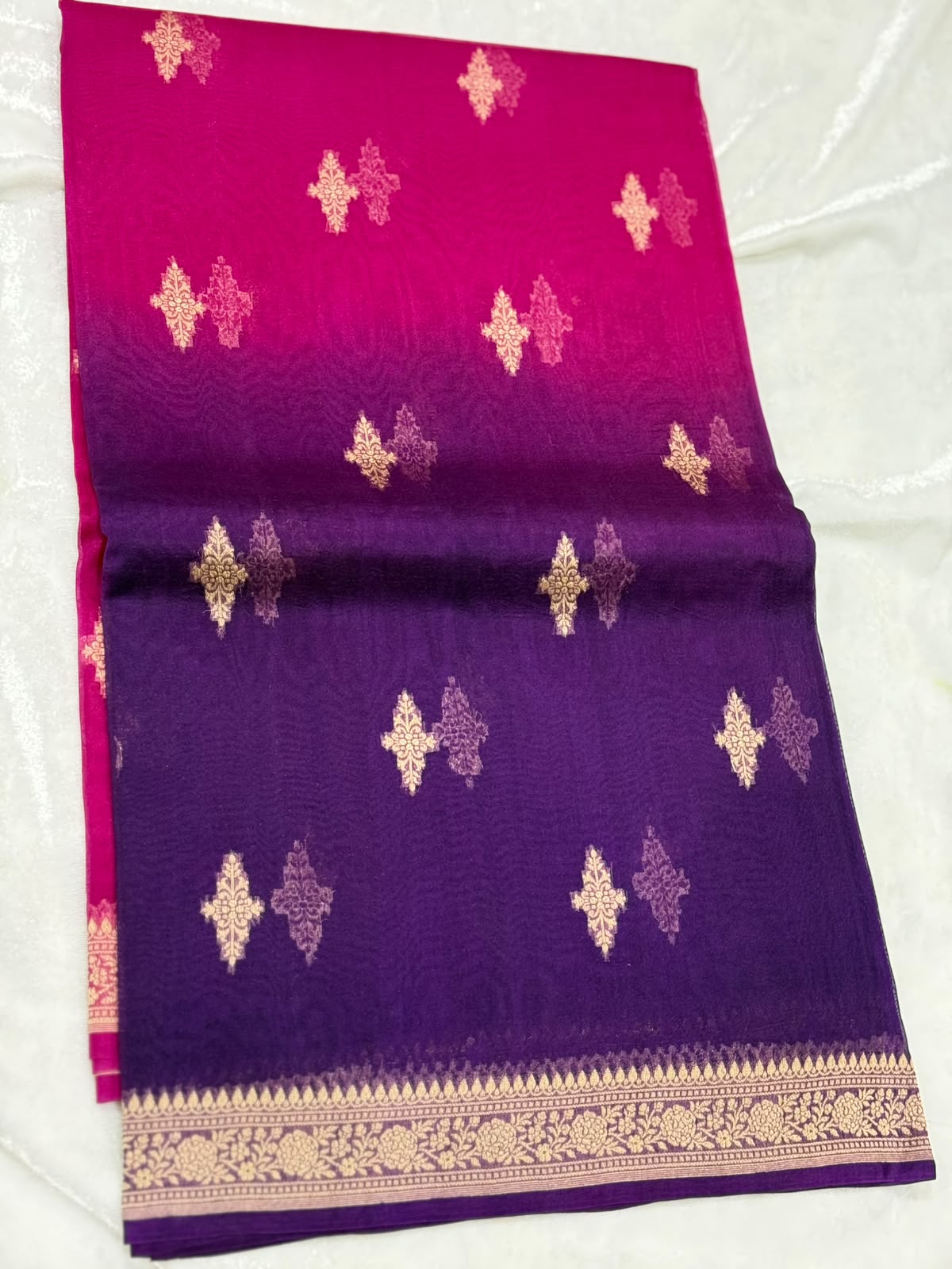 Kora Organza Multi Color Saree