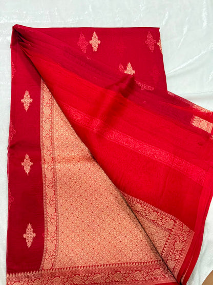 Kora Organza Ruby Red Color