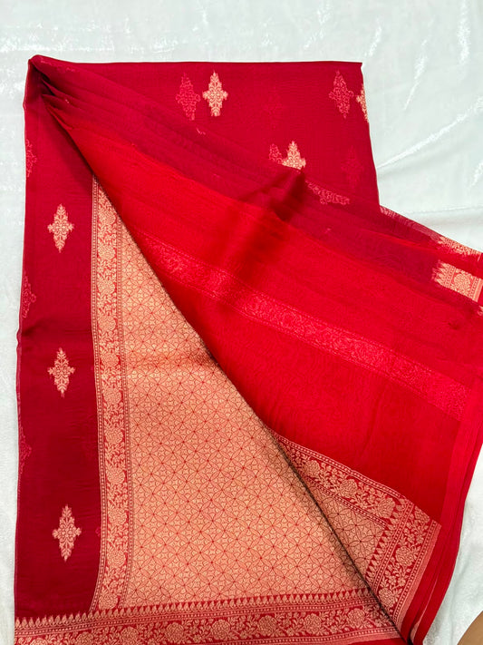 Kora Organza Ruby Red Color