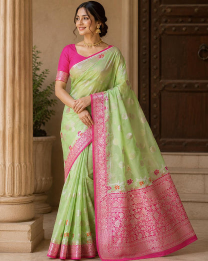 Kora organza contrast border