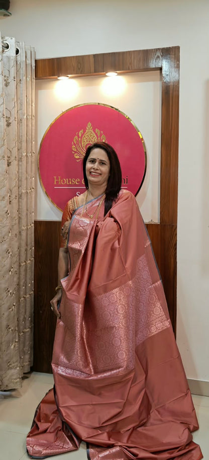 Soft plain mango silk
