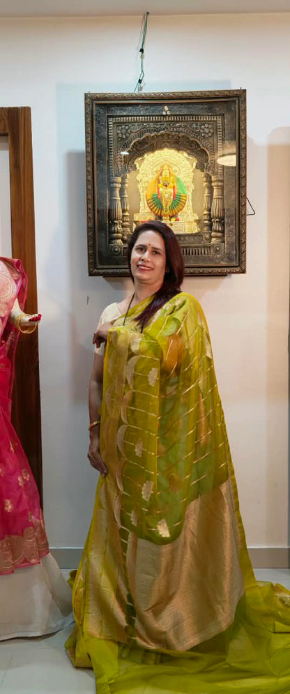 Kora Banaras Satin Border