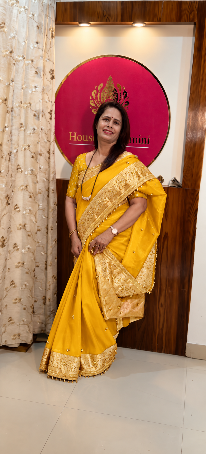 Yellow Ghungroo Saree