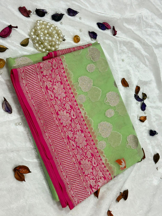 Kora organza contrast border